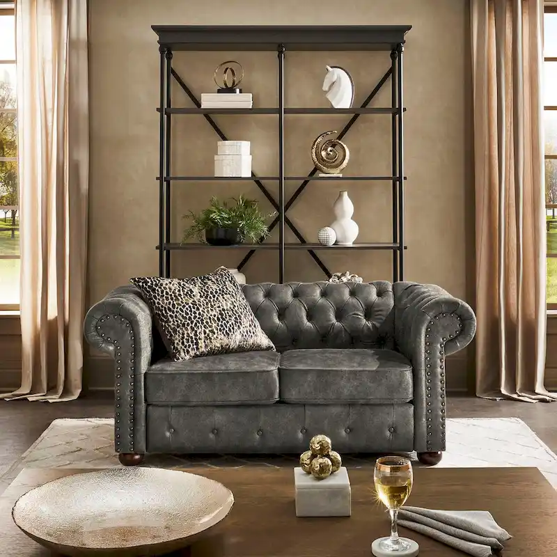 Knightsbridge Tufted Chesterfield Loveseat by iNSPIRE Q Artisan