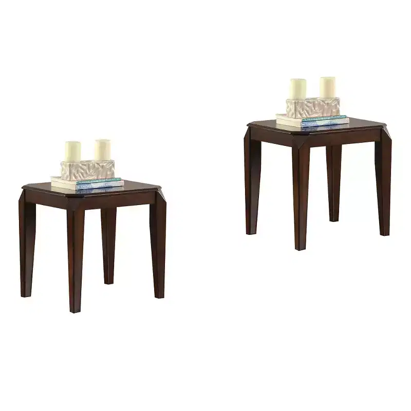 Acme Furniture Docila End Table Walnut: Square Hardwood Frame, Veneer Finish, Living Room Furniture
