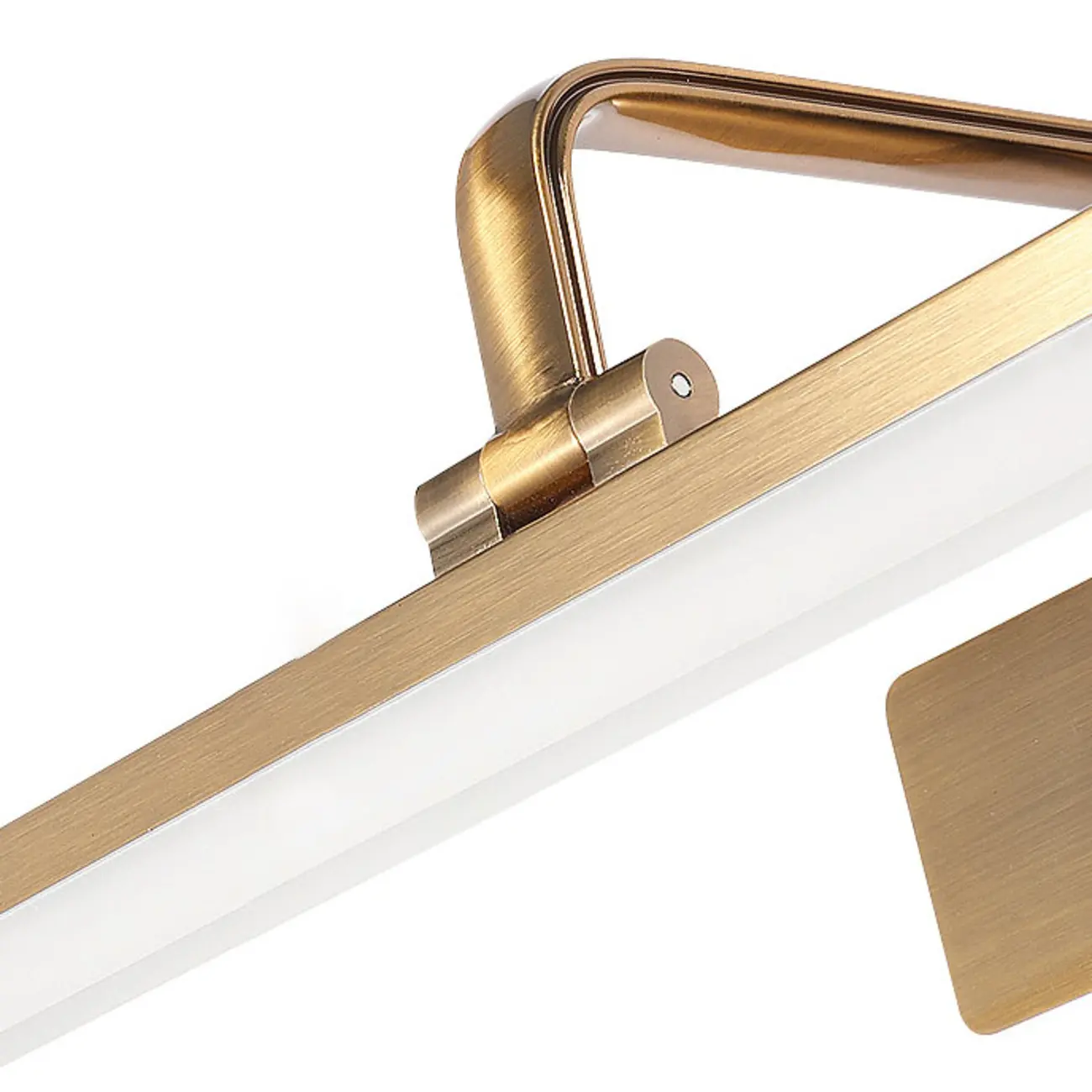 Modern Gold Geometric Vanity Light with Acrylic Shade