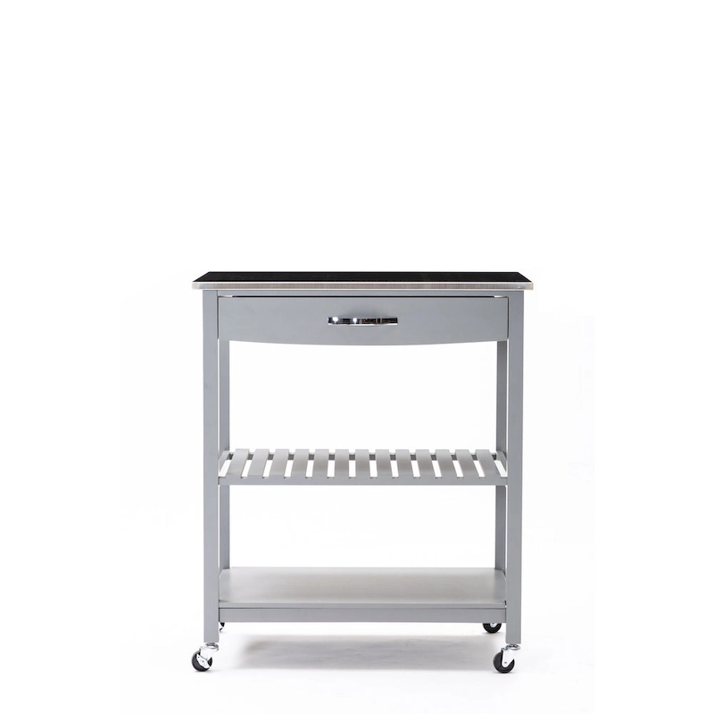 Holland Kitchen Cart With Stainless Steel Top