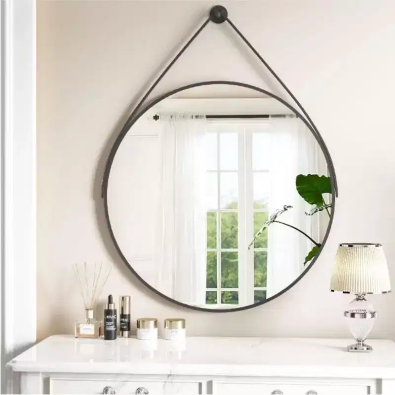 HOMLUX Round Bathroom Vanity Mirror Wall Mount Decorative Make-up Mirror Entryway