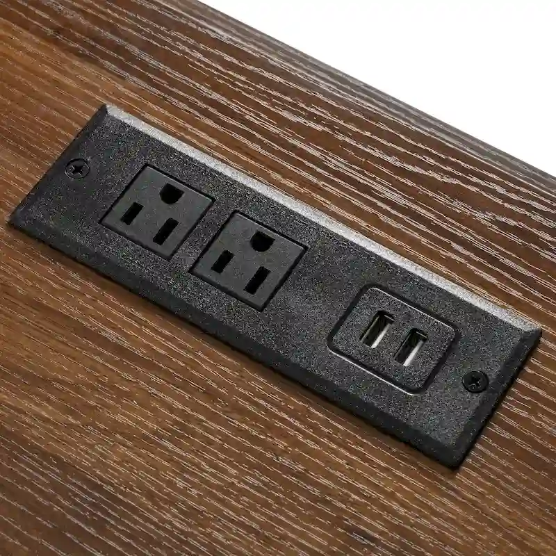 53.5Farmhouse Kitchen Island with Power Outlet