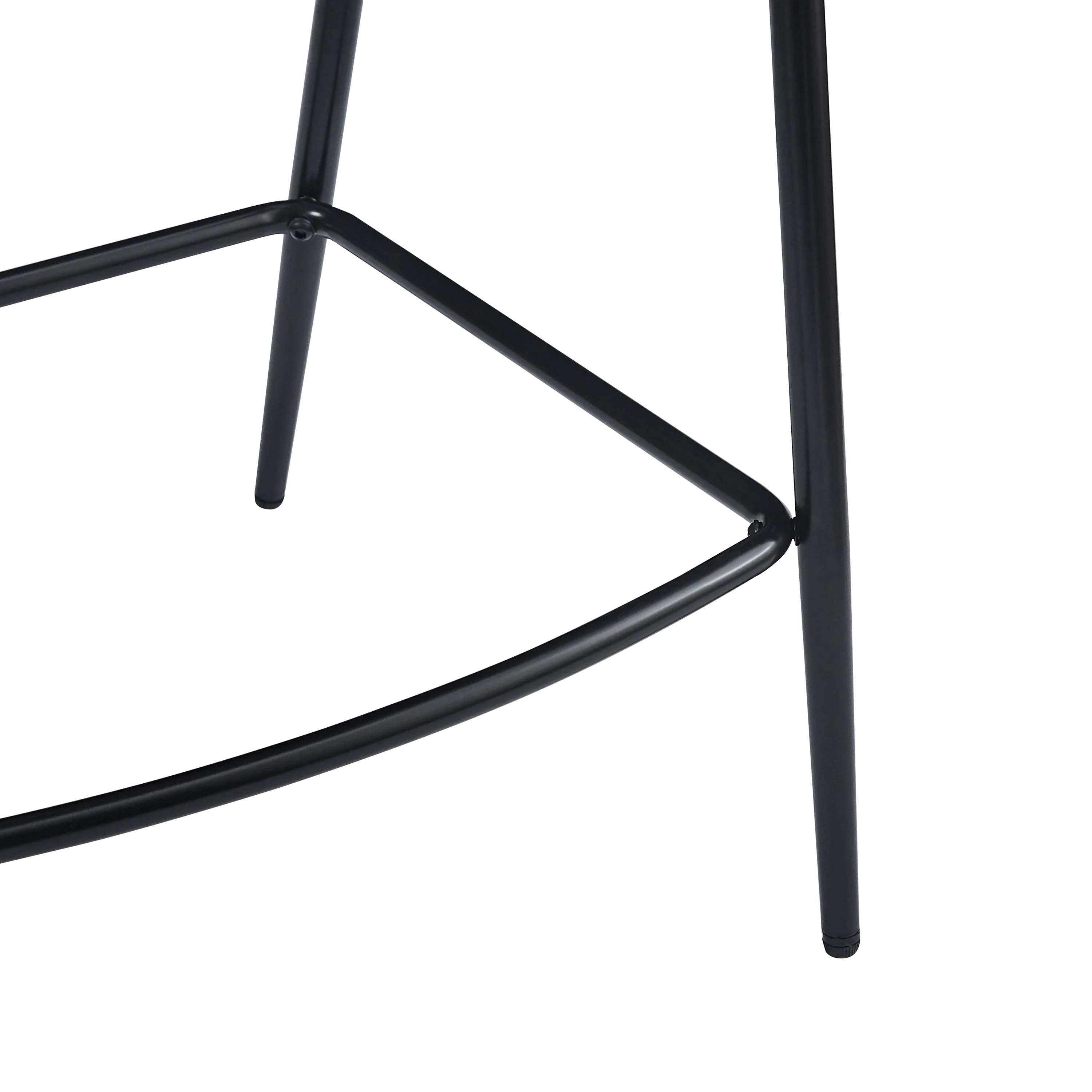 Set of 2 Modern PU Leather Counter Stools ¨C Brown Upholstery