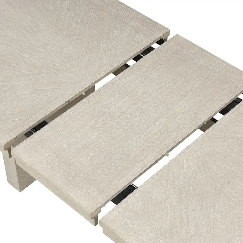 Furniture of America Yetaria Modern Farmhouse 6-Piece Natural Wood Dining Table Set