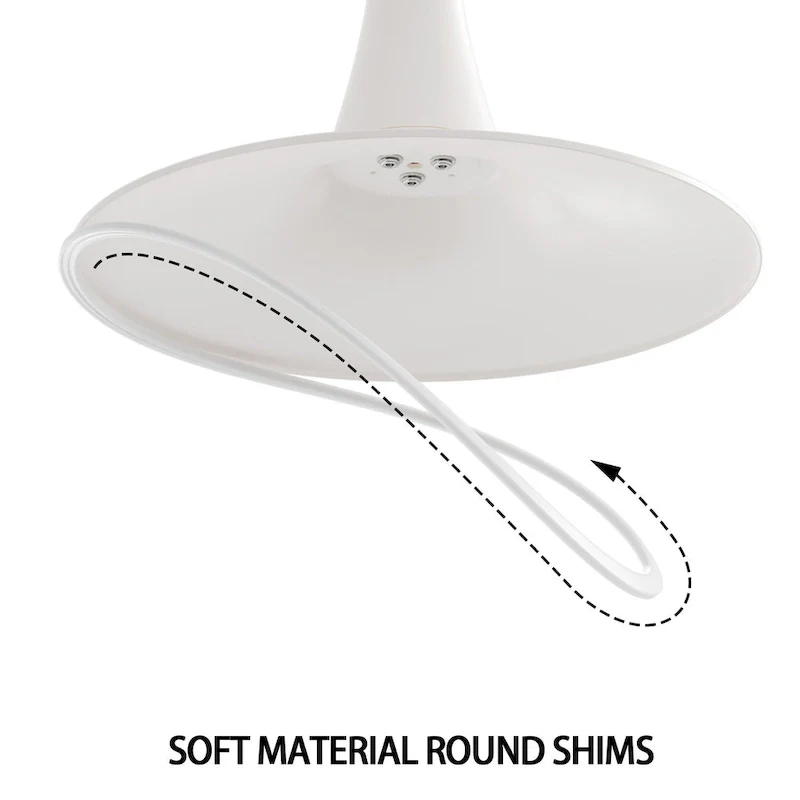 Modern 3-Piece Dining Set with Round Table & 2 High Back C-shaped Tube Chairs