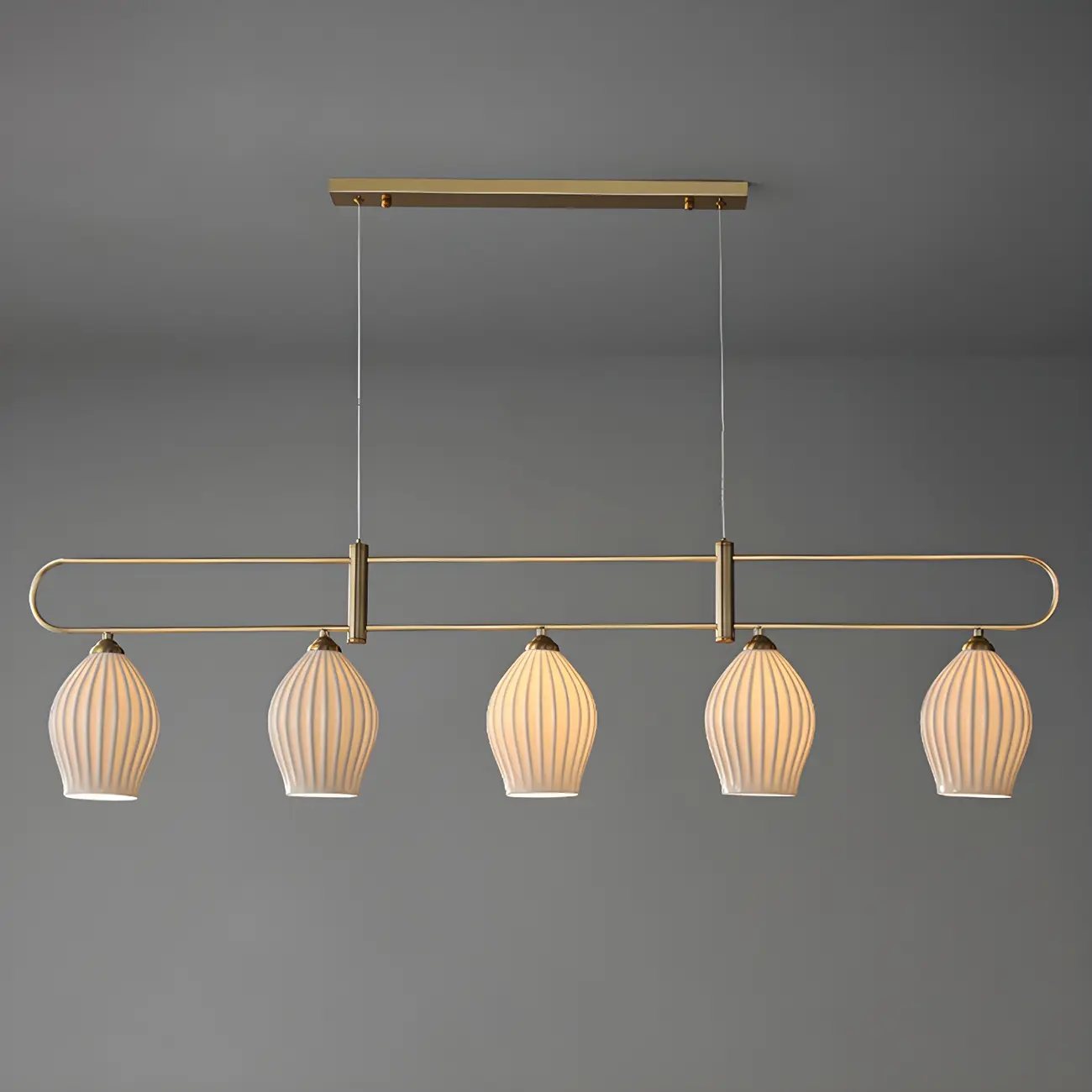 Simple Modern Ceramic Multi-Light Island Pendant Light