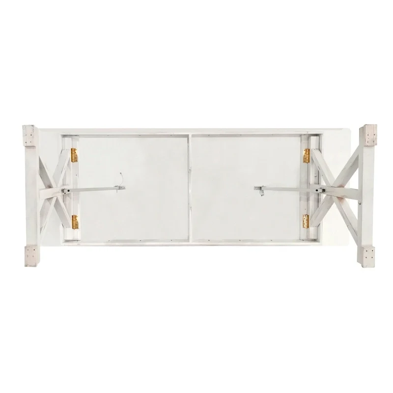 Solid Pine Farm Dining Table with X-Style Legs - 9' x 40