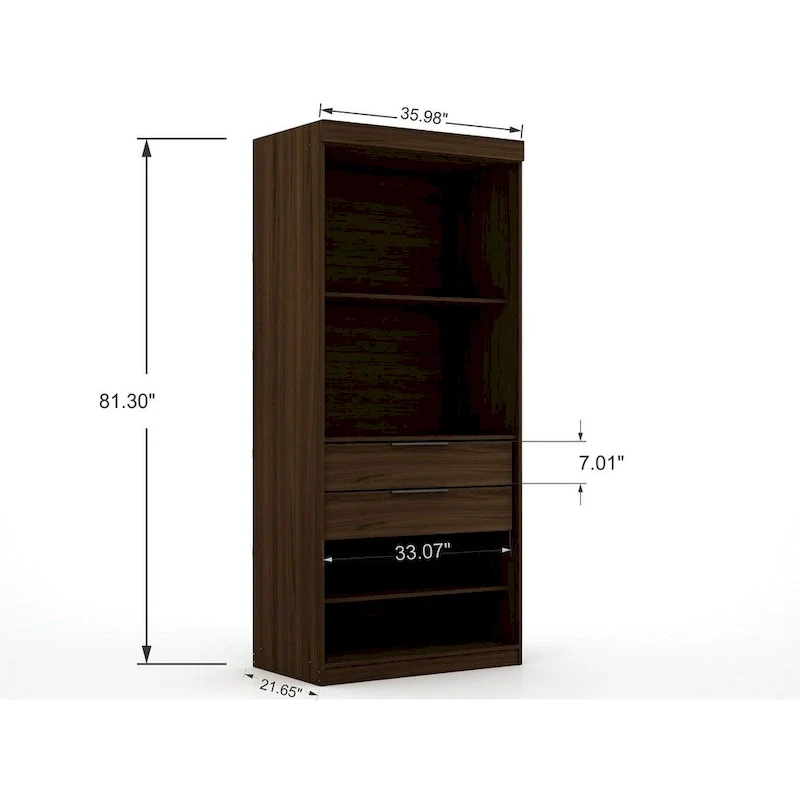 Mulberry 2.0 Sectional Modern Armoire Wardrobe Closet