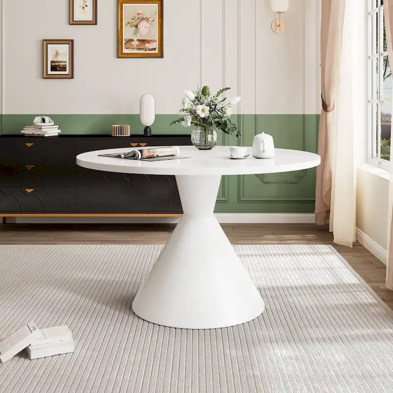 Round High Gloss Dining Table