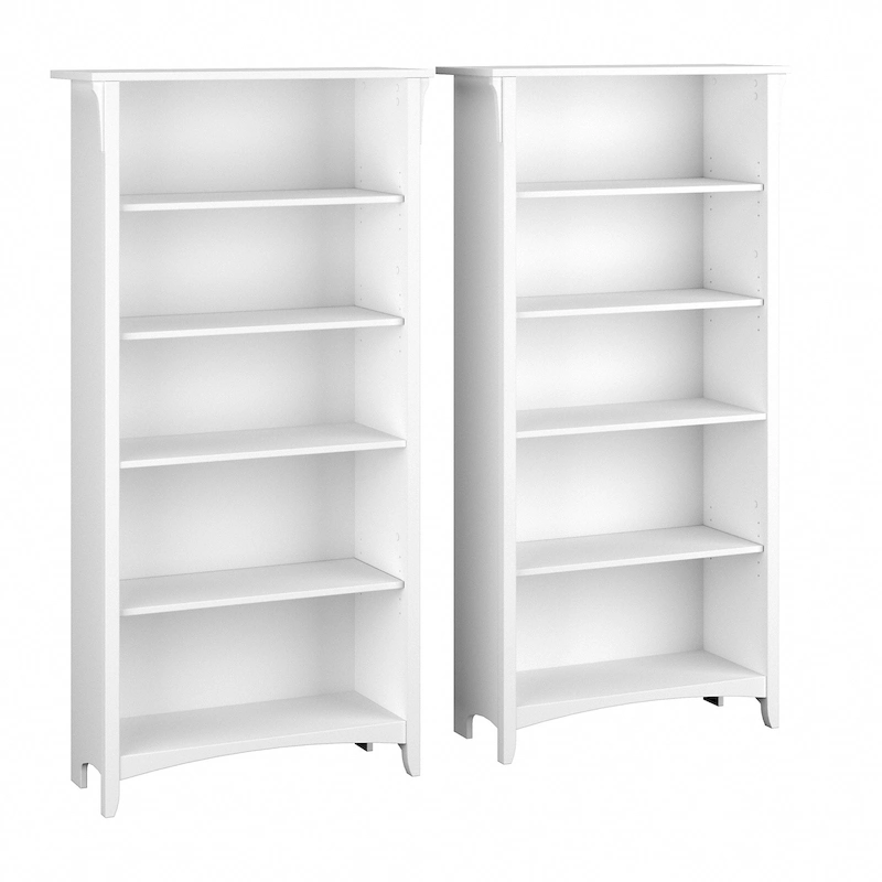 Salinas Tall 5-shelf Bookcase (Set of 2) by Bush Furniture