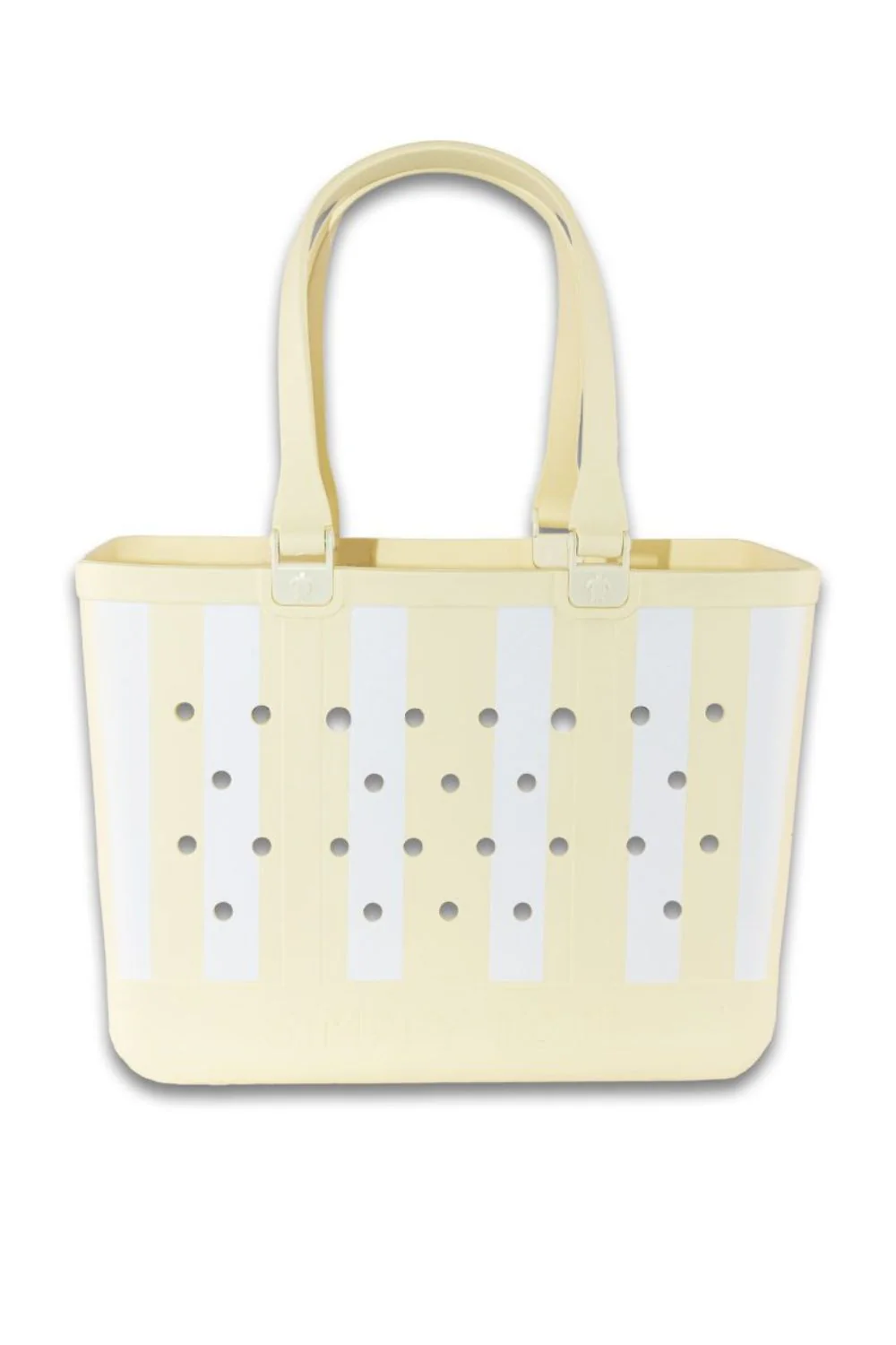 Simply Southern Large Waterproof Tote for Women in Stripe Lemon | 0126-SIMPLYTOTE-STRIPE-LEMON