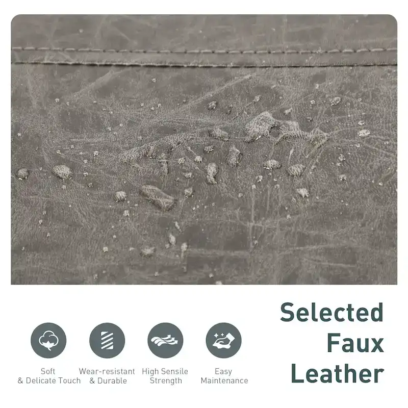 24 Inch Solid Wood Barstools with Linen / PU Leather Fabric Cushion, Set of 2