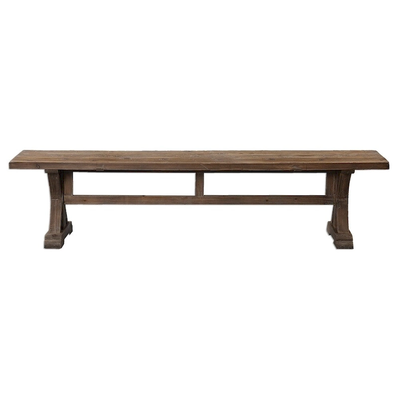 Uttermost Stratford Stony Grey Bench