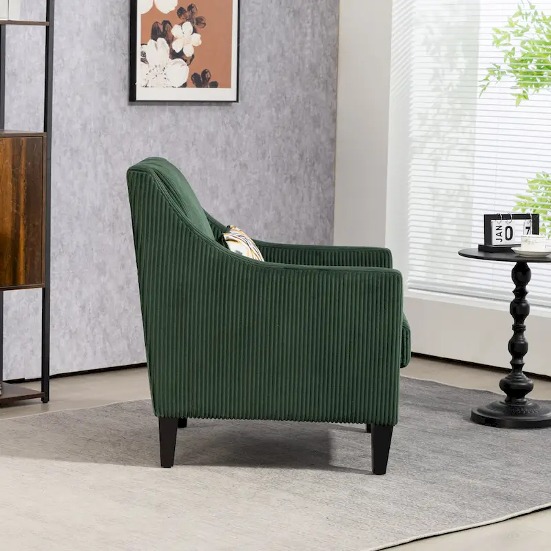 Emerald 26.77 Upholstered Arm Chair with Scooped Arms