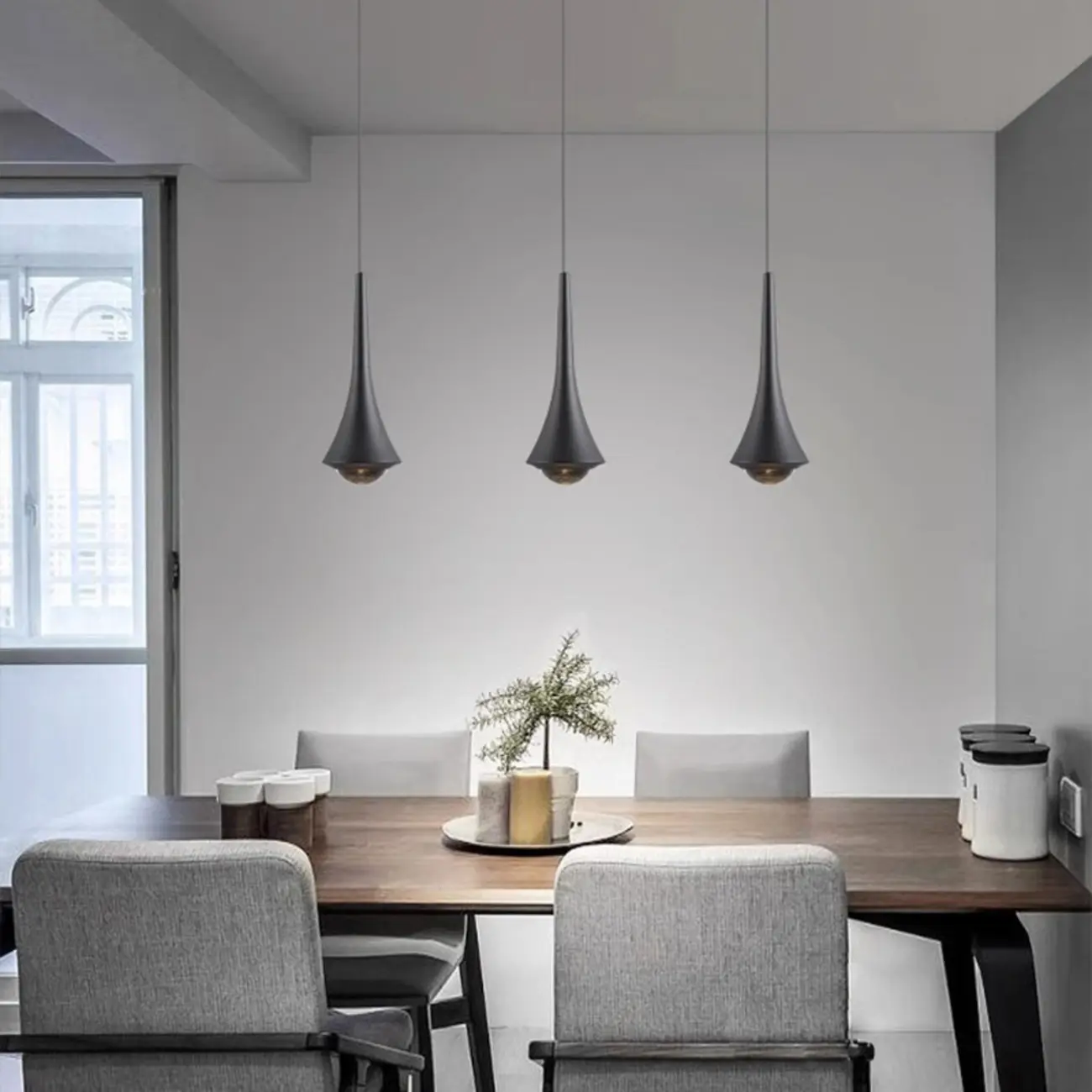 Bedside Metal Pendant Light with Third Gear Dimming