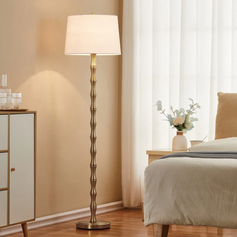 KAWOTI 61'' Floor Lamp with Empire Fabric Shade