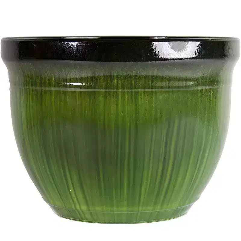 Gardener's Select Madison Planter, Green Drip, 15in