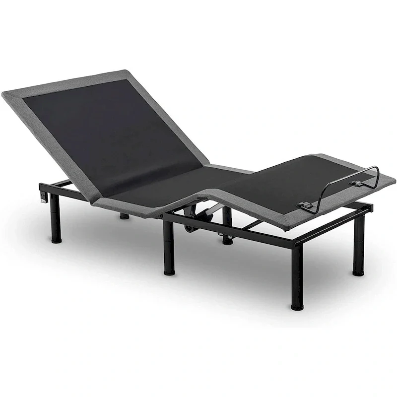 Gray Adjustable Bed Frame with Dual Motors, for 1–2 Person (Queen/Twin XL)