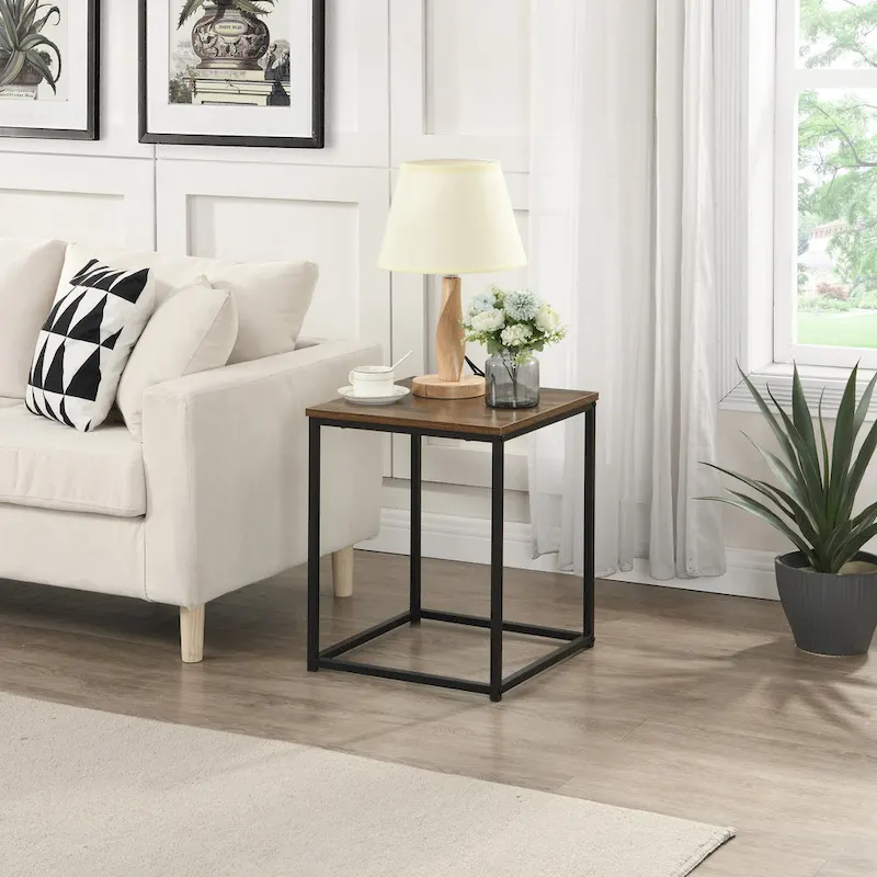 Myhozm 3-piece Round Coffee and Side Table Set with Open Shelves