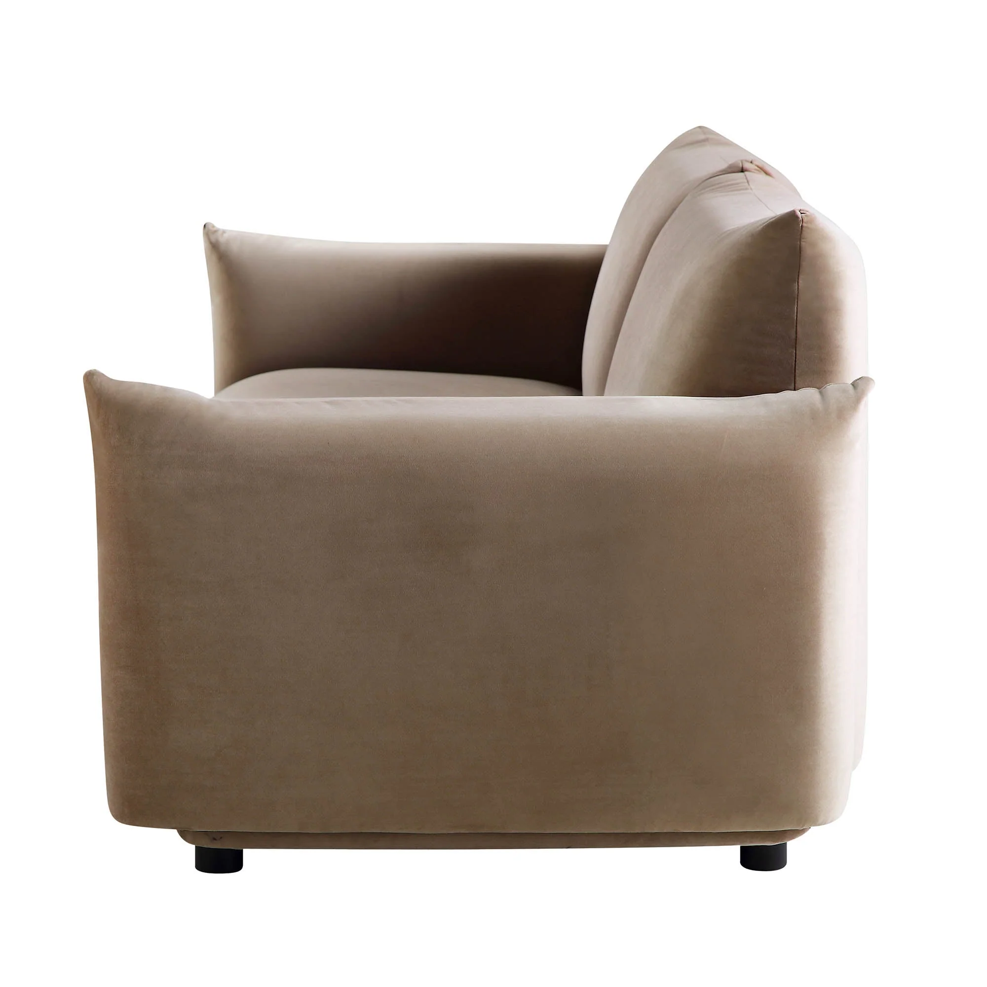 Three Seater Sofa, Mink Velvet