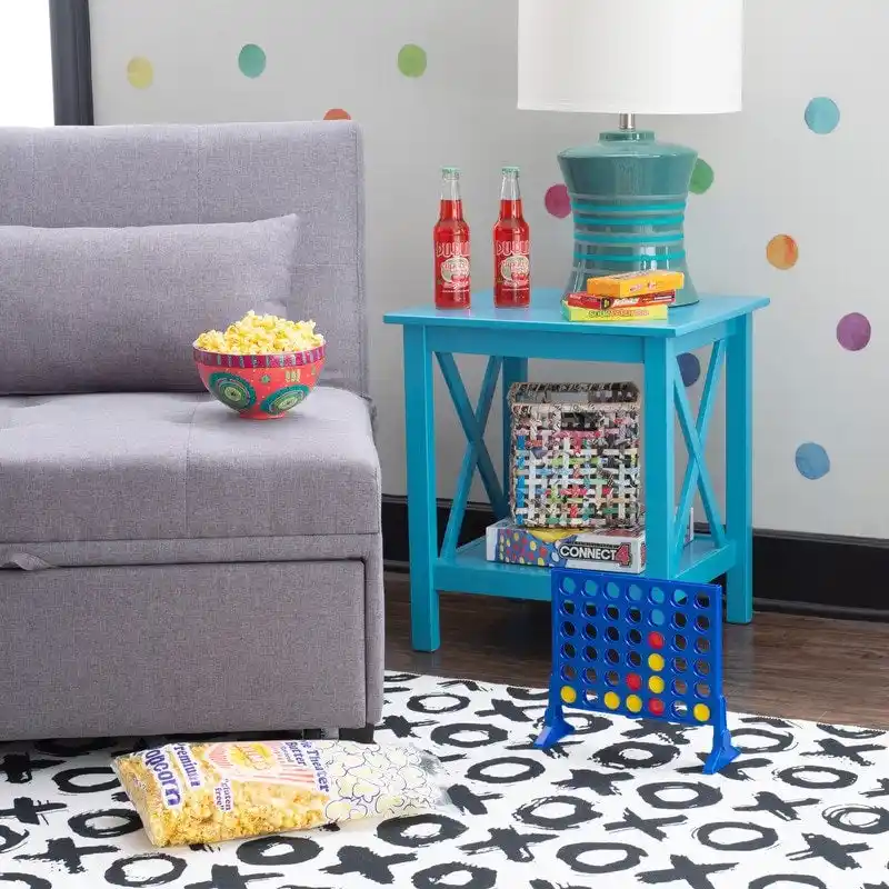 Ripplewood Farmhouse X-Base Side End Table