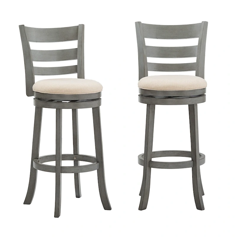 Rovinj Ladder Back 29H Swivel Bar Stool