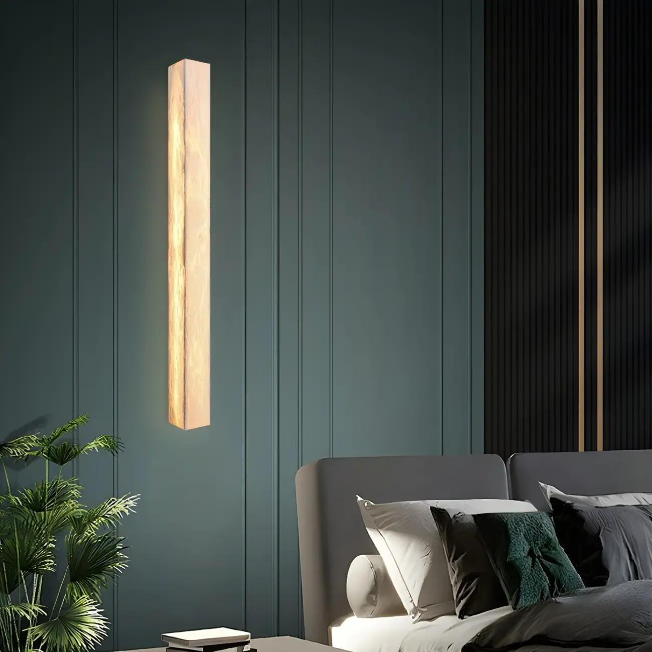 Modern Geometric Marble Wall Sconce 3 Dimming LED for Living