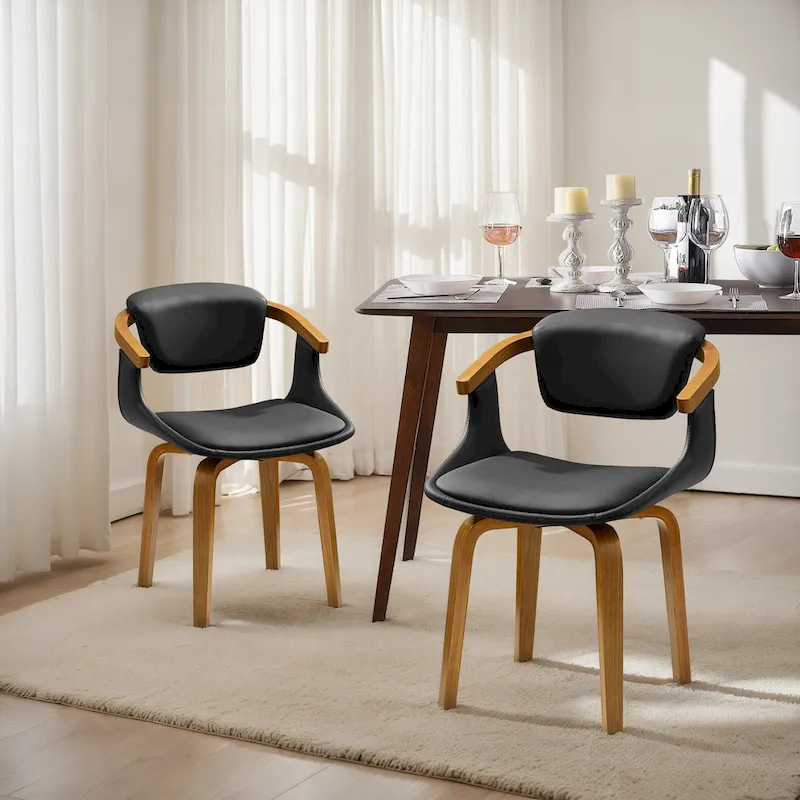 Mid-century Modern Swivel Dining Chair (Set of 2)