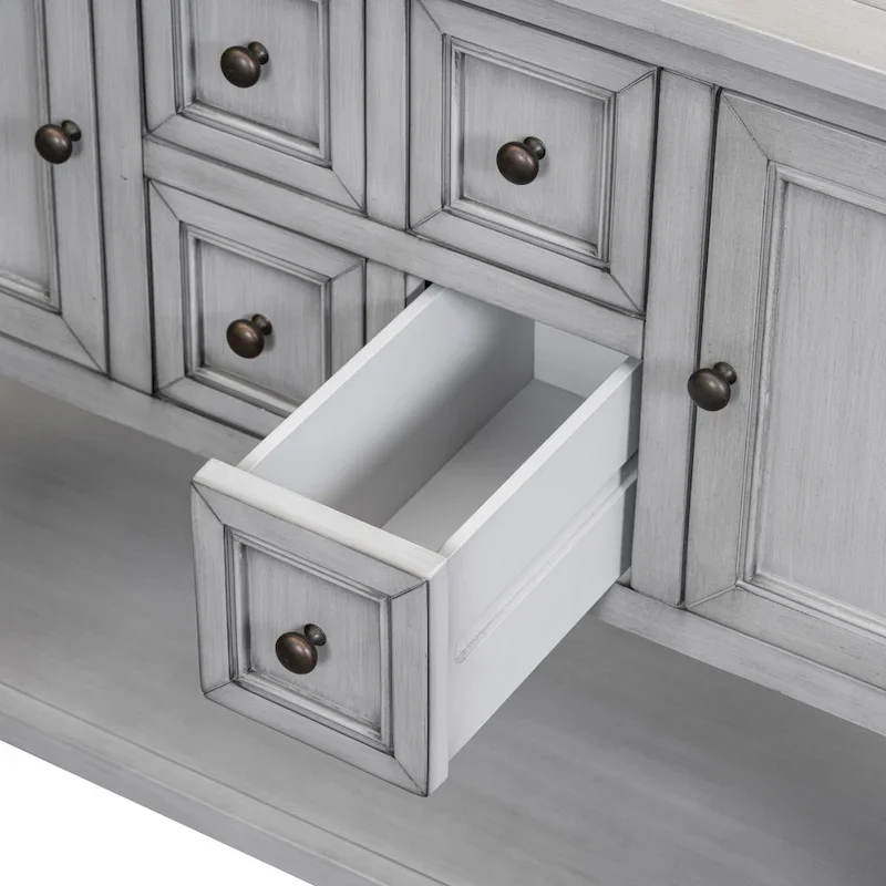 Buffet Sideboard Console Table with Bottom Shelf