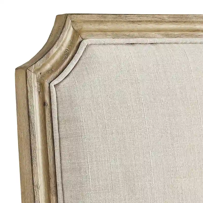 Deana Arched Linen and Wood Dining Chairs (Set of 2) by iNSPIRE Q Artisan