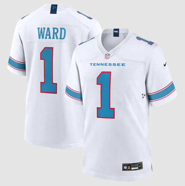 Tennessee Titans Cameron Ward White Game Jersey