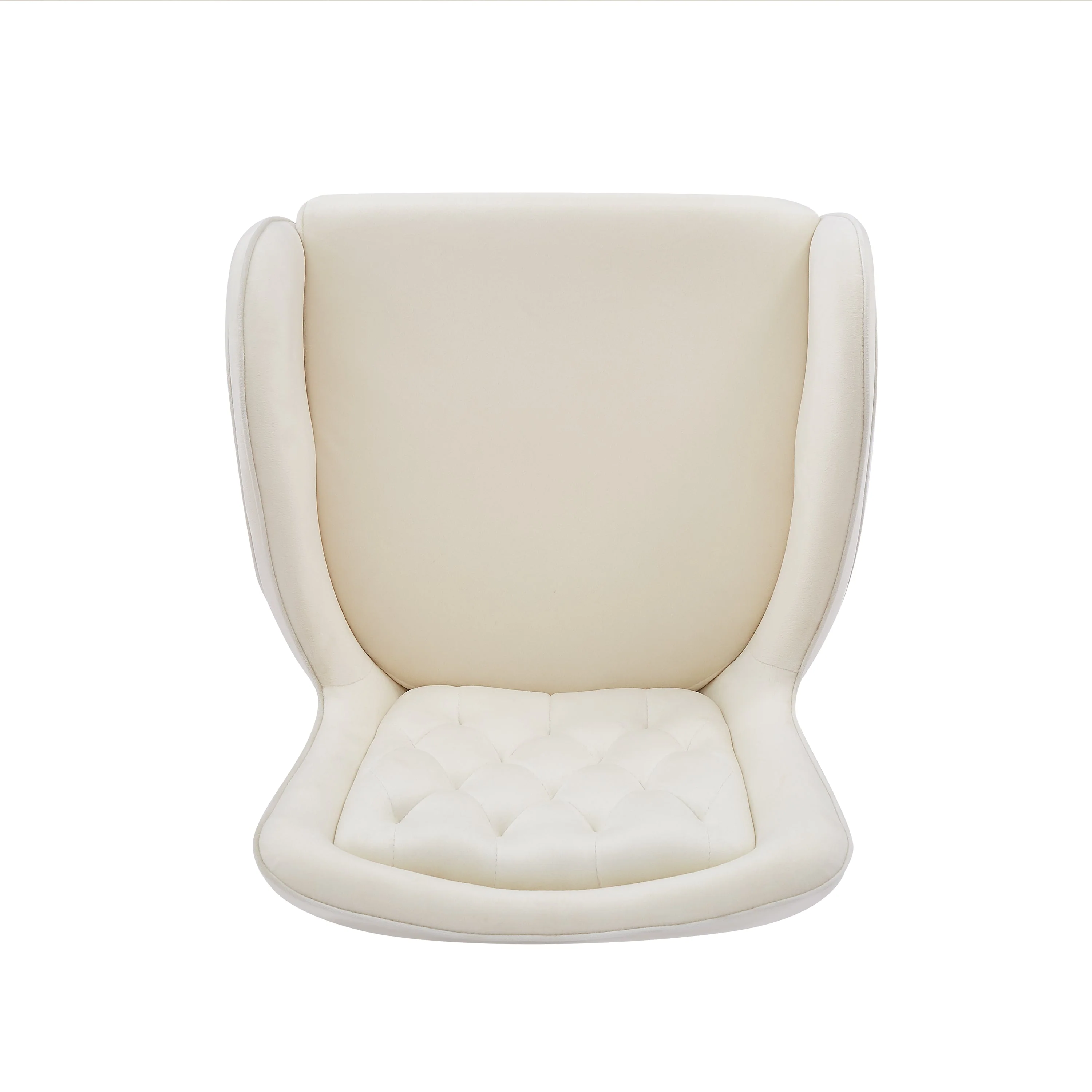 Set of 2 Velvet Counter Stools Tufted Bar Chairs Gold Frame