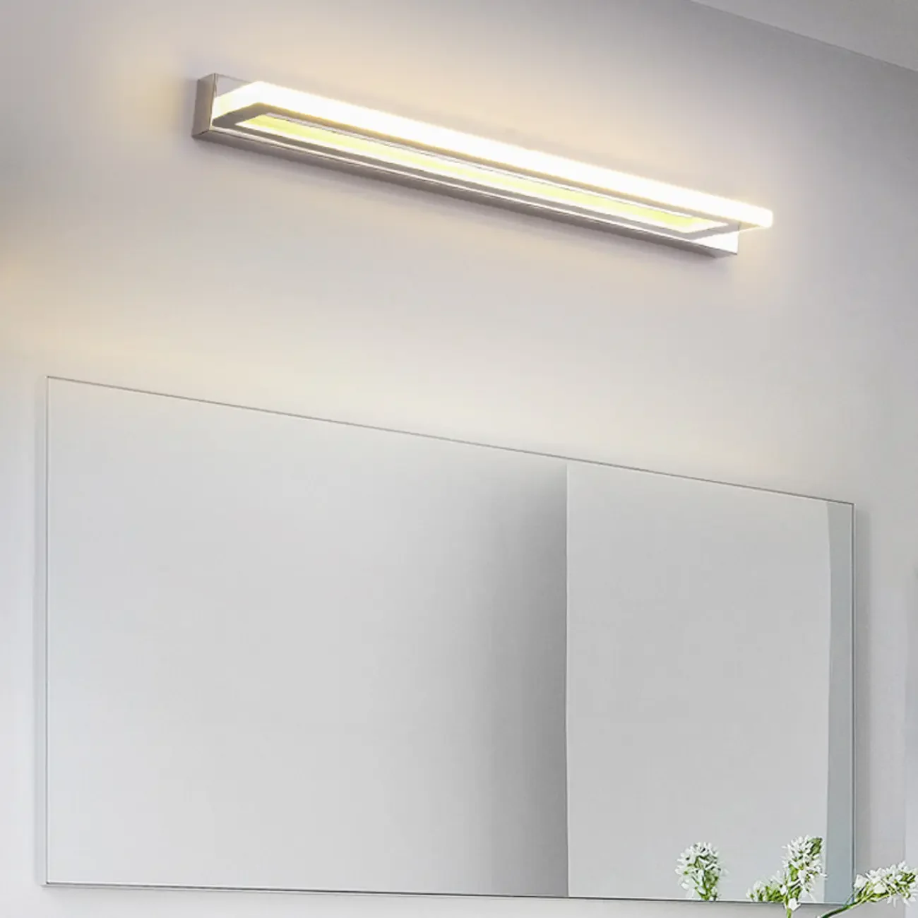 Modern White Metal LED Wall Light with Acrylic Shade