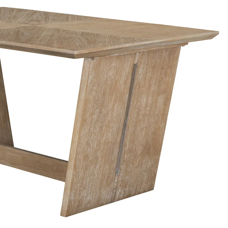 6 Pcs Dining Table Set, Wood Dining Kitchen Table and Chairs Set with Rectangular Table, 4 Upholstered Chairs and 1 Bench