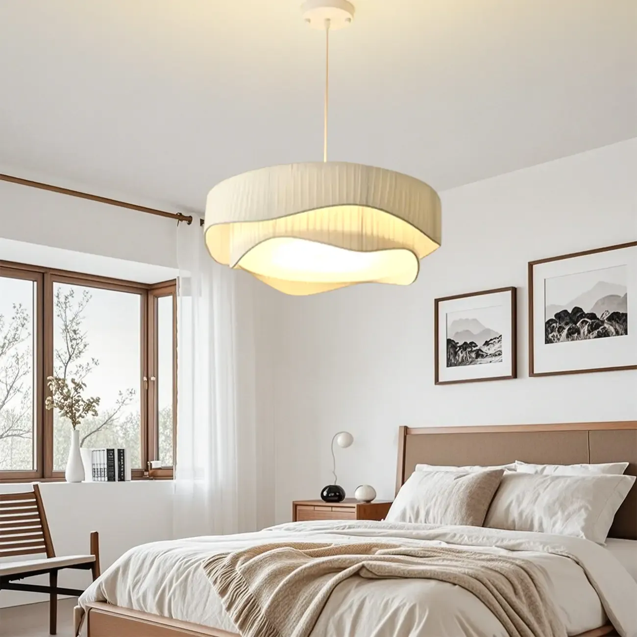 Modern Elegant 4-Light LED Chandelier with Irregular Design