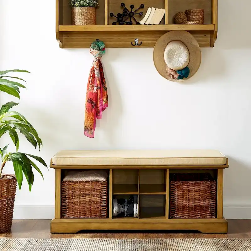Entryway Storage Bench - 42 W x 16.5 D x 18.25 H