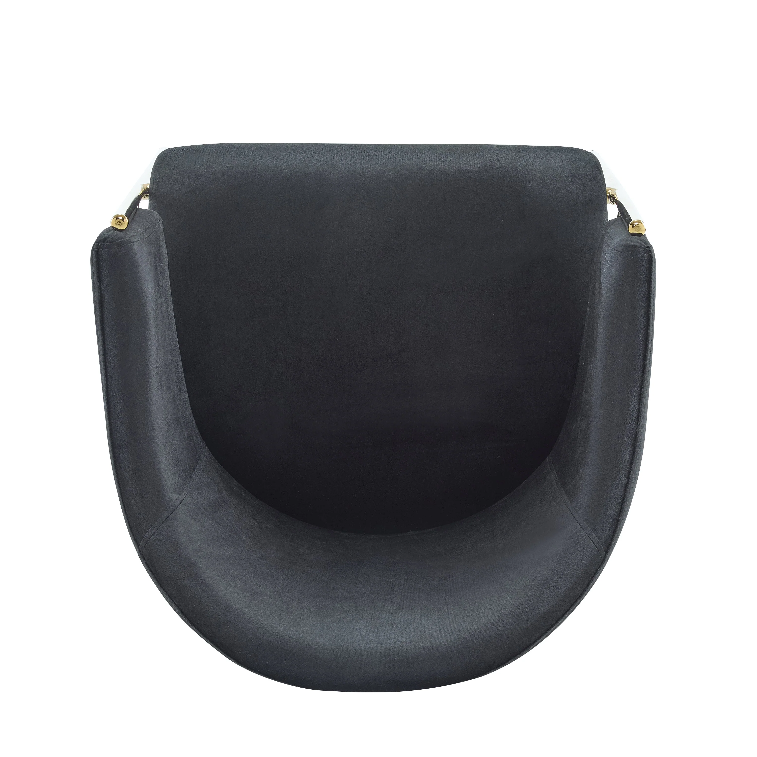 Velvet Dining Chairs with Gold Metal Frame, Set of 2