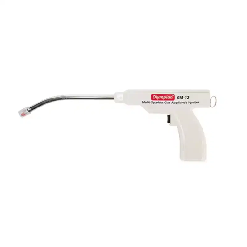 Camco Olympian GM12 Continuous Ignition 13 Inch Multi Sparker with Automatic Illumination Micro Light and Curved Nozzle, Off White