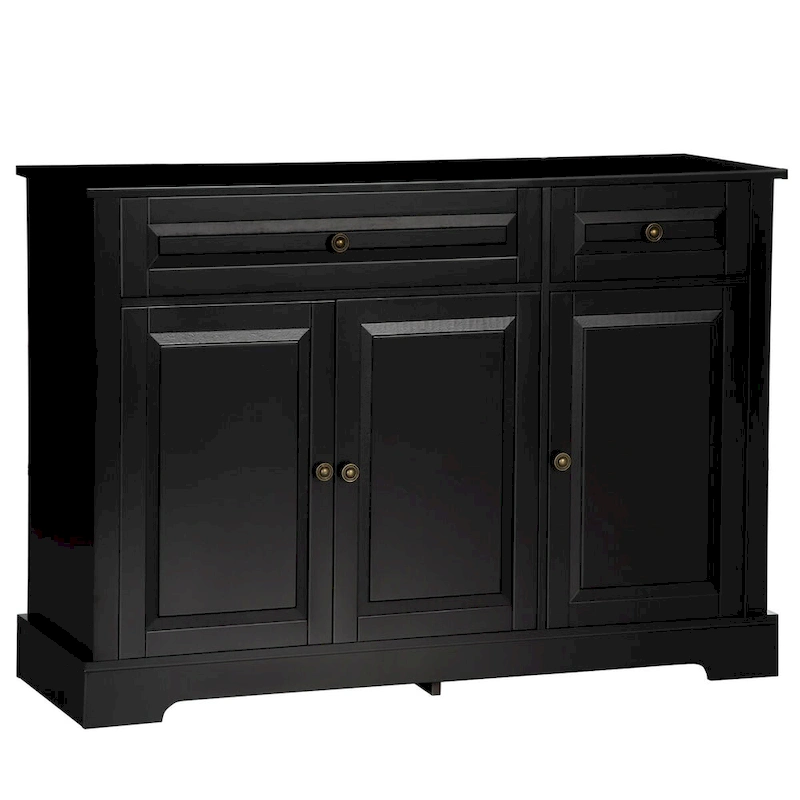 Sideboard Buffet Cabinet, Modern Kitchen Cabinet with 2 Drawers and Adjustable Shelves, Coffee Bar Cabinet