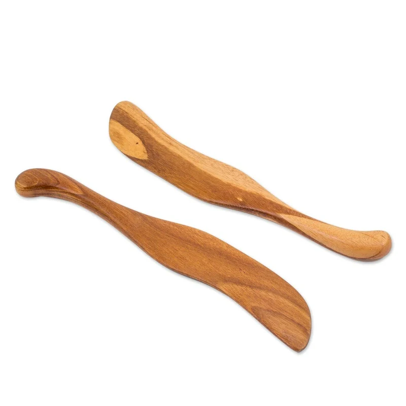 Novica Handmade Peten Cooking Wood Spatulas (Pair)