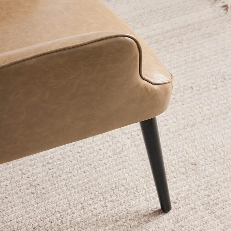 High-back Tufted Accent Chair Set of 2 Cream/ Brown/ Taupe