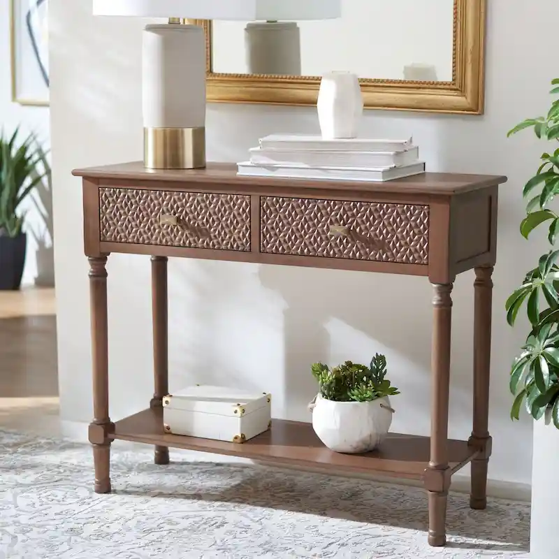 SAFAVIEH Salina 2-Drawer Console Table - 35.5