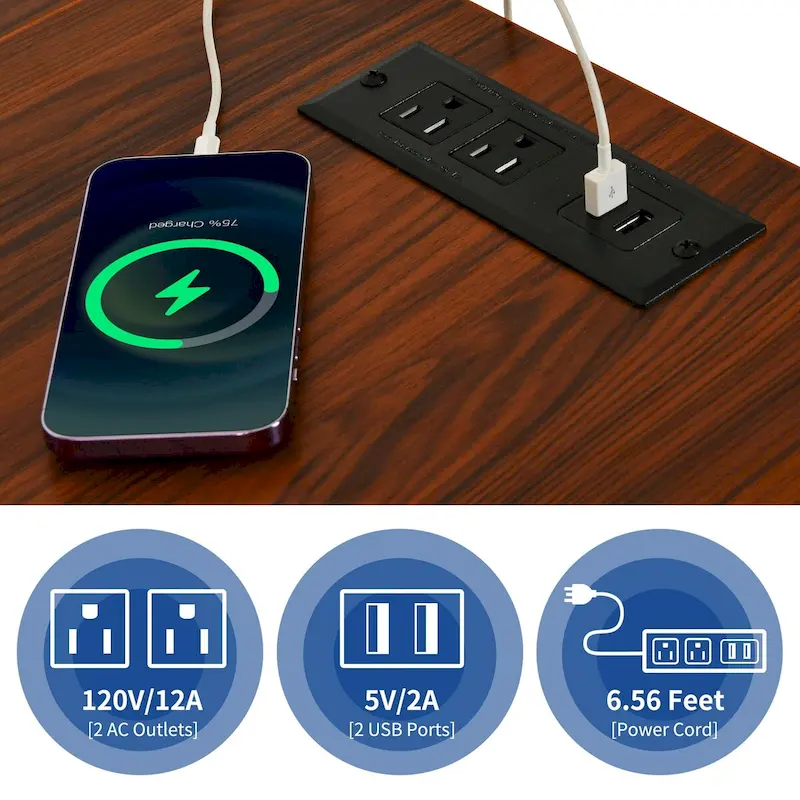 Moasis 47 Kitchen Island With Drop Leaf & 2 Bar Stools