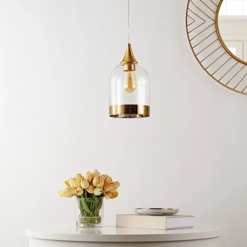 SAFAVIEH Lighting Anouschka 6.7-inch Pendant - 10  W x 10  D x 12  H - Gold - 10Wx10Dx12H