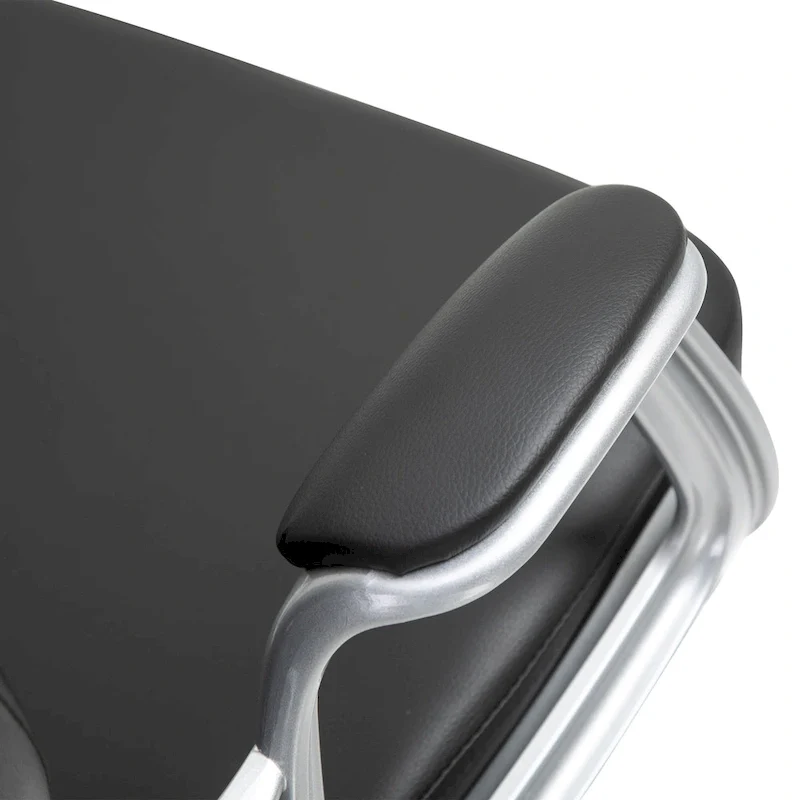 Faux Leather Office Chair with Tufted Backrest and Swivel Wheels