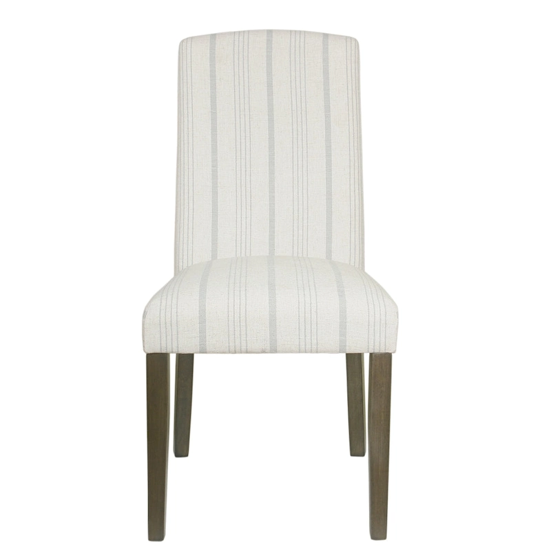 HomePop Classic Parsons Dining Chair - Dove Grey Stripe (Set of 2)