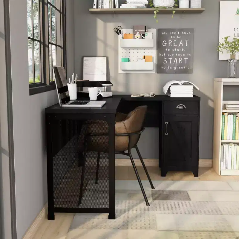 24/7 Shop At Home Nackimen L Shaped Desk