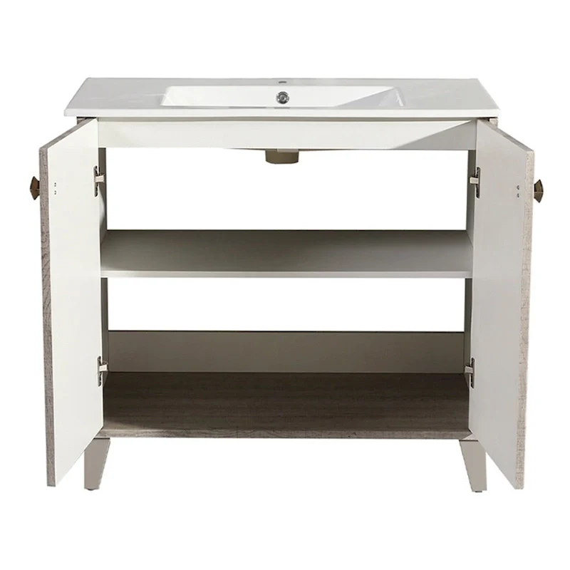 Pur 16.5  Square Wall-Mount Bathroom Sink - Brown