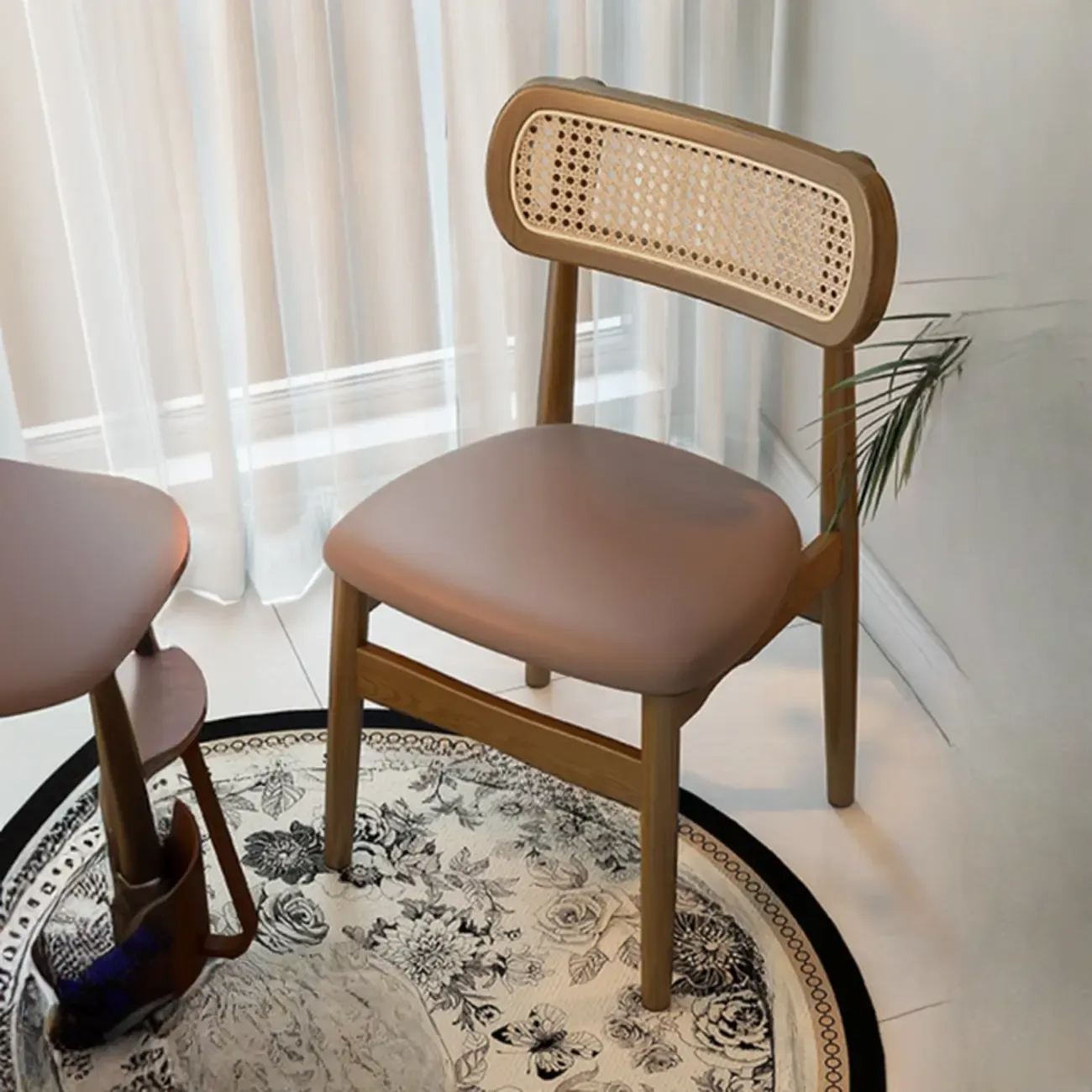 Soft Retro Upholstered Faux Leather Dining Chair