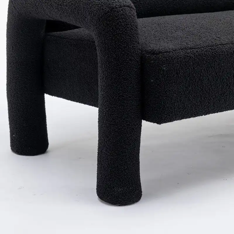 SEYNAR Mid-Century Modern Boucle 51 Solid Wood Curved Sofa